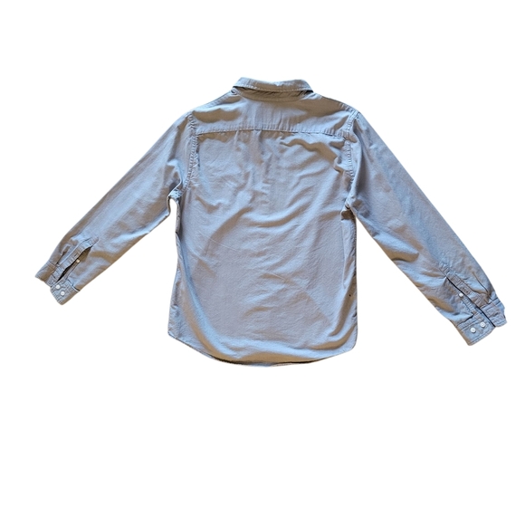 Express Light Gray Casual Button-Down Shirt - Picture 3 of 7